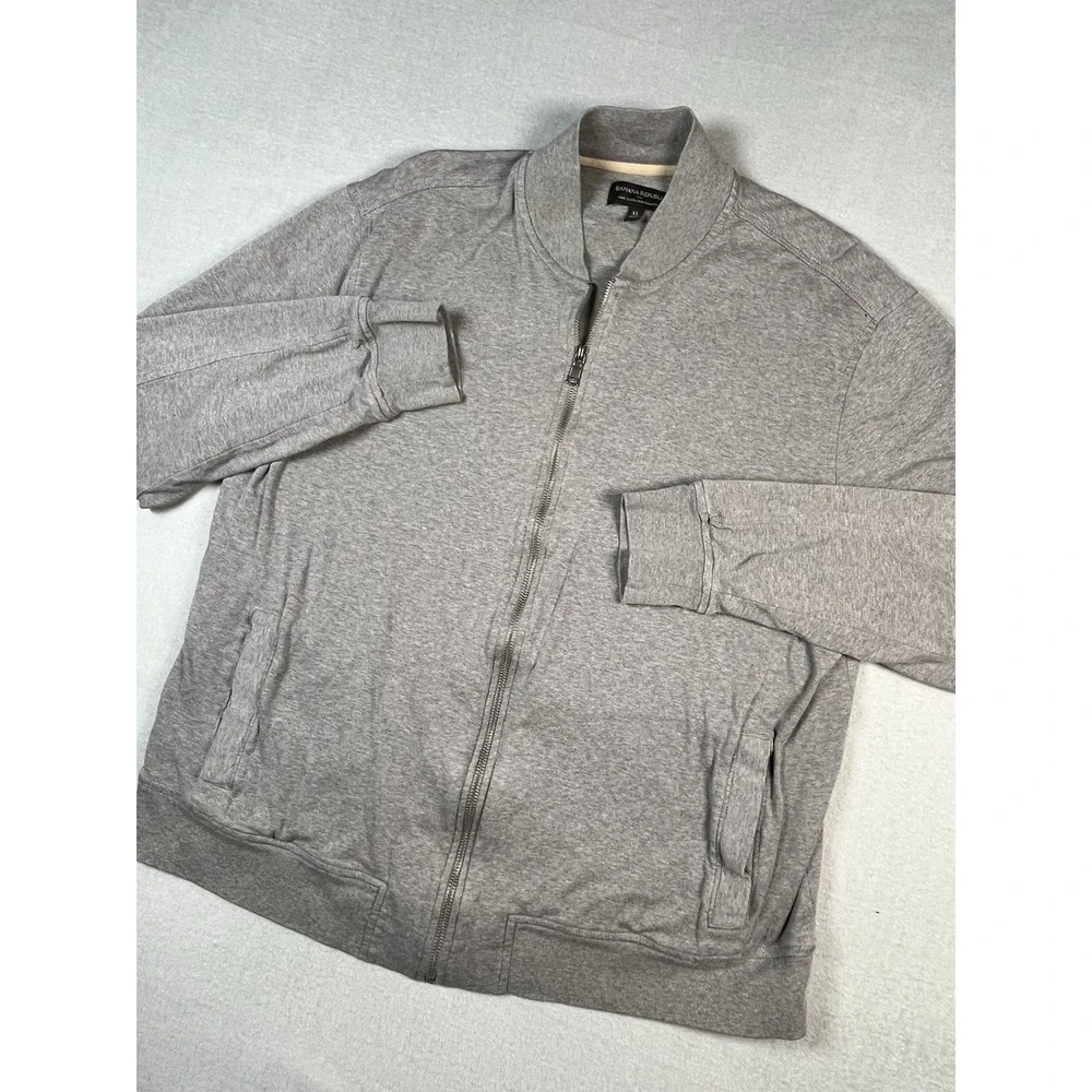 Banana Republic Lux Touch Performance XL Bomber‎ Zip Up Jacket 100% Cotton